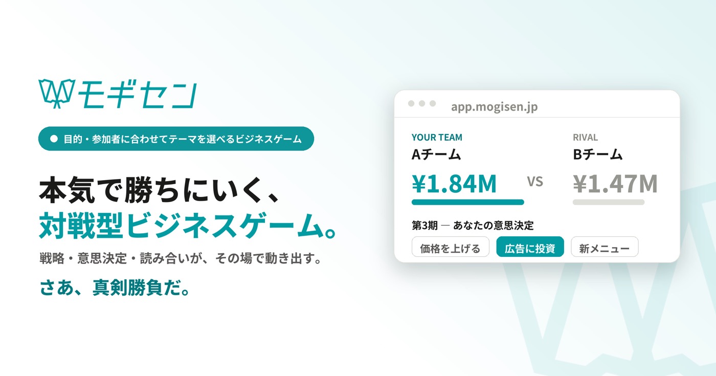 モギセン:対戦型ビジネスシミュレーションのイメージ